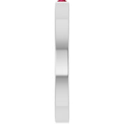 Sterling Silver Natural Ruby Family Stackable Ring