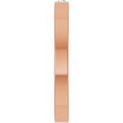 14K Rose Natural White Sapphire Family Stackable Ring
