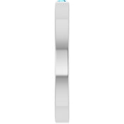 Sterling Silver Natural Aquamarine Family Stackable Ring