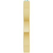 14K Yellow Natural Blue Zircon Family Stackable Ring