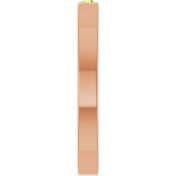 14K Rose Natural Peridot Family Stackable Ring
