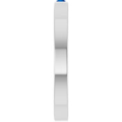 Sterling Silver Natural Blue Sapphire Family Stackable Ring