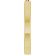 14K Yellow Natural Pink Tourmaline Family Stackable Ring