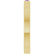 14K Yellow Natural Amethyst Family Stackable Ring