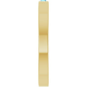 14K Yellow Natural Aquamarine Family Stackable Ring