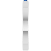 14K White Natural Blue Sapphire Family Stackable Ring