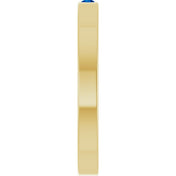 14K Yellow Natural Blue Sapphire Family Stackable Ring