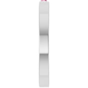 Sterling Silver Natural Pink Tourmaline Family Stackable Ring