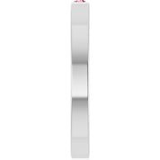 Sterling Silver Natural Pink Tourmaline Family Stackable Ring
