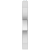 Sterling Silver Natural White Sapphire Family Stackable Ring