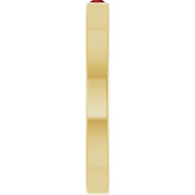 14K Yellow Natural Mozambique Garnet Family Stackable Ring
