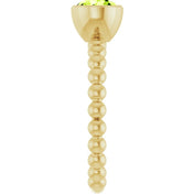 14K Yellow Natural Peridot Family Beaded Stackable Ring