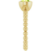 14K Yellow Natural Peridot Family Beaded Stackable Ring