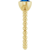14K Yellow Natural Blue Sapphire Family Beaded Stackable Ring