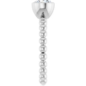 Sterling Silver 9/10 CTW Natural Diamond Family Beaded Stackable Ring