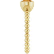 14K Yellow Natural Citrine Family Beaded Stackable Ring