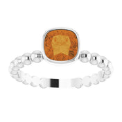 Sterling Silver Natural Citrine Family Stackable Ring