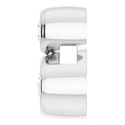 Sterling Silver 5x3 mm Oval Natural White Sapphire & .03 CT Natural Diamond Pendant