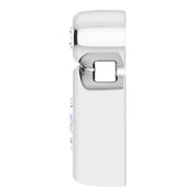14K White 4x4 mm Square Natural White Sapphire & .03 CT Natural Diamond Pendant