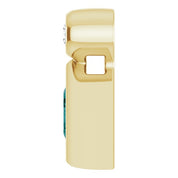14K Yellow 4x4 mm Square Lab-Grown Alexandrite & .03 CT Natural Diamond Pendant