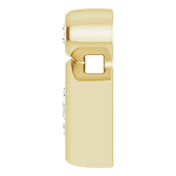 14K Yellow 4x4 mm Square Natural White Sapphire & .03 CT Natural Diamond Pendant