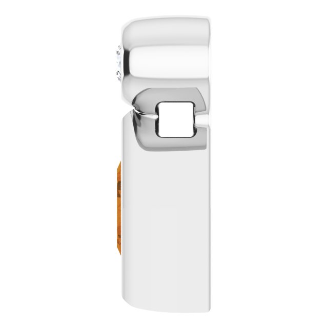 Sterling Silver 4x4 mm Square Natural Citrine & .03 CT Natural Diamond Pendant