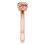 14K Rose 1/10 CTW Natural Diamond Infinity-Inspired Ring