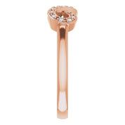 14K Rose 1/10 CTW Natural Diamond Infinity-Inspired Ring