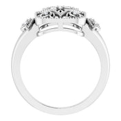 Sterling Silver .05 CTW Natural Diamond Ring