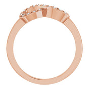 14K Rose 1/10 CTW Natural Diamond Infinity-Inspired Ring
