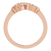 14K Rose 1/10 CTW Natural Diamond Infinity-Inspired Ring