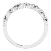 14K White 1/10 CTW Natural Diamond Stackable Ring - Elegant Jewelry by [Brand Name]