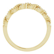 14K Yellow Gold 1/10 CTW Natural Diamond Stackable Ring - Elegant Jewelry by [Brand Name]
