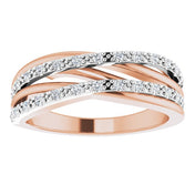 14K Rose/White 1/5 CTW Natural Diamond Ring