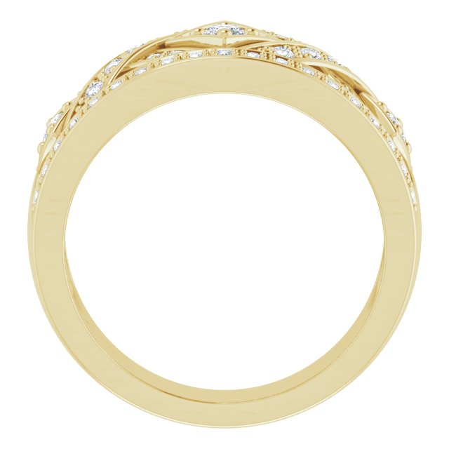 14K Yellow 1/2 CTW Natural Diamond Ring