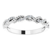 14K White 1/10 CTW Natural Diamond Stackable Ring - Elegant Jewelry by [Brand Name]