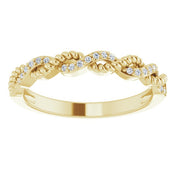 14K Yellow Gold 1/10 CTW Natural Diamond Stackable Ring - Elegant Jewelry by [Brand Name]