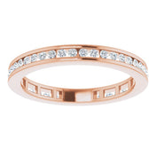 14K Rose 3/8 CTW Natural Diamond Stackable Ring