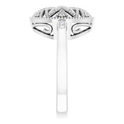 Sterling Silver .05 CTW Natural Diamond Ring Size 7