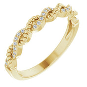 14K Yellow Gold 1/10 CTW Natural Diamond Stackable Ring - Elegant Jewelry by [Brand Name]