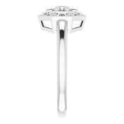 Sterling Silver .05 CTW Natural Diamond Filigree Ring