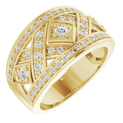 14K Yellow 1/2 CTW Natural Diamond Ring