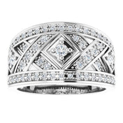 14K White 1/2 CTW Natural Diamond Ring