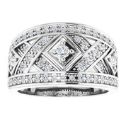 14K White 1/2 CTW Natural Diamond Ring