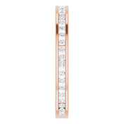 14K Rose 3/8 CTW Natural Diamond Stackable Ring