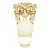 14K Yellow 1/2 CTW Natural Diamond Ring