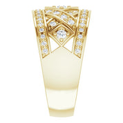 14K Yellow 1/2 CTW Natural Diamond Ring