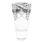 14K White 1/2 CTW Natural Diamond Ring