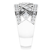 14K White 1/2 CTW Natural Diamond Ring
