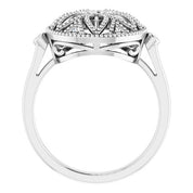 Sterling Silver .05 CTW Natural Diamond Ring Size 5